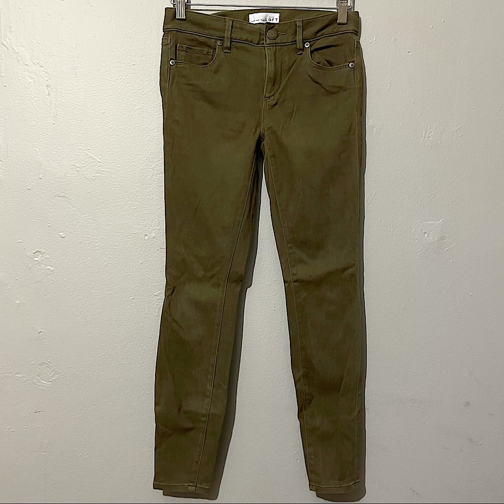 Ann Taylor Loft Green Leggings Jeggings Sz 25 / 0
